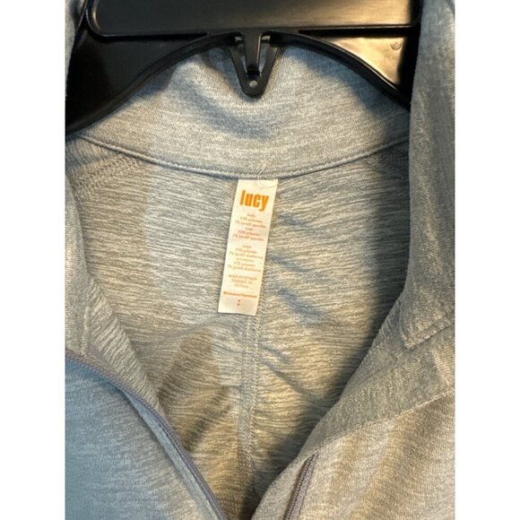 Lucy Long Sleeve Half Zip Ruched Thumbhole Pullover Size S - Picture 2 of 3